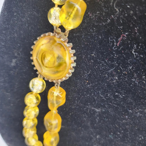 Vintage Sunshine double strand necklace - Picture 5 of 6